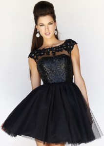 Sherri Hill 21217 Sequin Black Homecoming Party Dress 2015